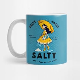 Salty and Sassy - Funny Wordplay Graphic Mug